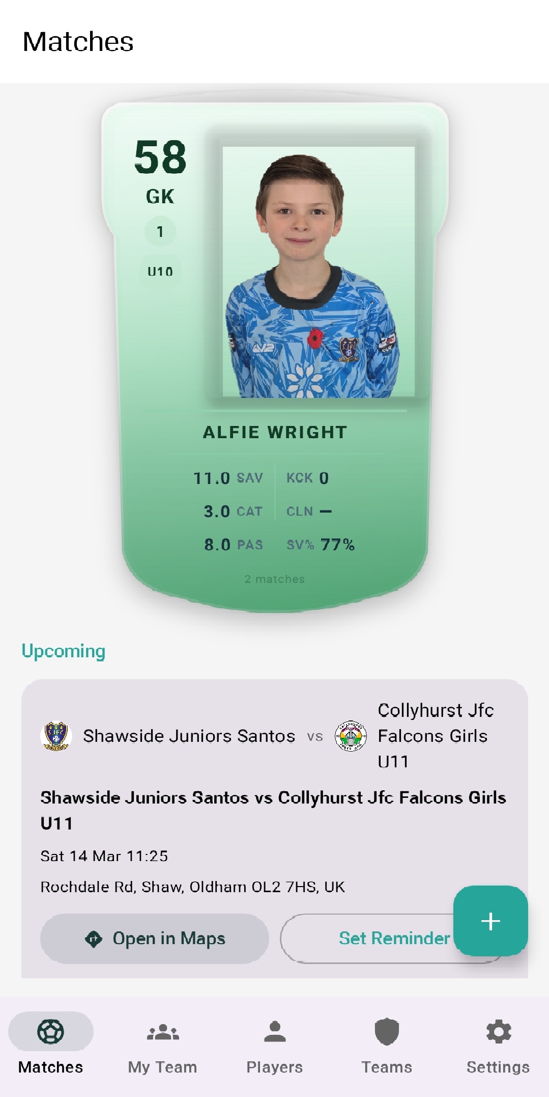Footy Genius app home screen